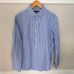 Banana Republic Light Blue Plaid Men's Shirt